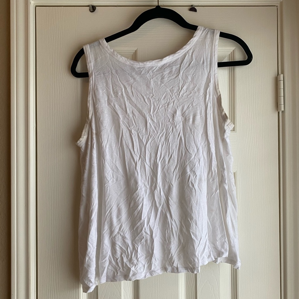 Loft Open Back White Tank